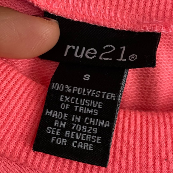 Rue21 Blessed Tie Dye Crop Top Sweatshirt Tee Shirt Top Small - Picture 5 of 6